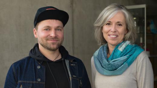 Režisér Martin Vrbický a meteoroložka a moderátorka Alena Zárybnická