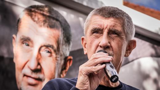 Předseda ANO Andrej Babiš během předvolební kampaně
