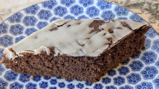 Kakaový koláč s citrónovou polevou