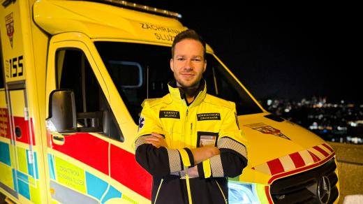 Karel Kirs na nočním výjezdu záchranářů