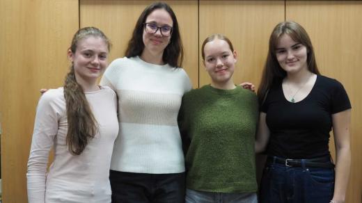 Alena Peňázová, Tereza Miková, Kateřina Kuželová a Natálie Smékalová