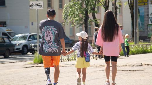 Rus s amputovanou nohou