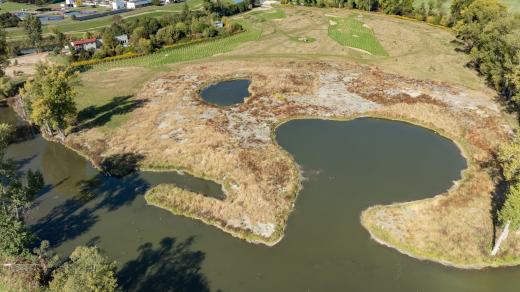 Část území dokončené protipovodňové úpravy