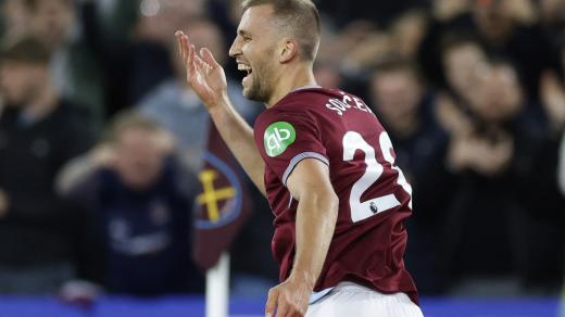 Tomáš Souček vstřelil 38. gól v Premier League a vyrovnal český rekord Patrika Bergera