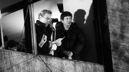 Václav Havel a Václav Malý v listopadu 1989