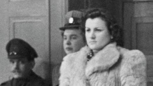 Vera Salvequart, dozorkyně z koncentračního tábora Ravensbrück, během procesu v Hamburgu (3. 2. 1947)