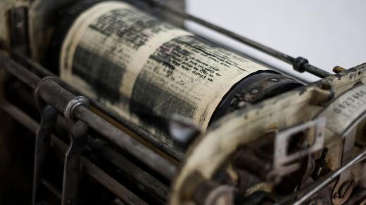 Tiskařský stroj na kopírování samizdatu