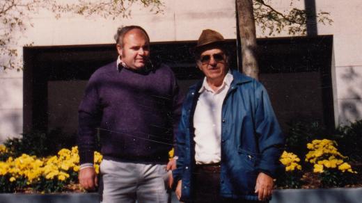 Josef Vávra se svým otcem Josefem Hasilem během návštěvy USA v roce 1993