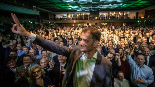 Vítěz parlamentních voleb na Slovensku a předseda hnutí OĽaNO Igor Matovič