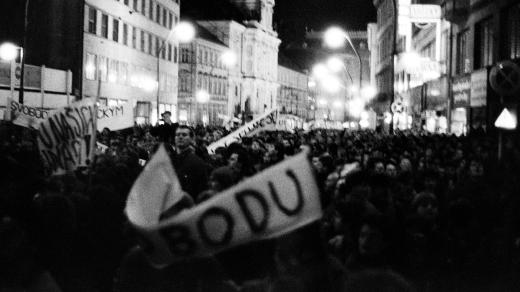 17. listopad 1989, Národní třída v Praze