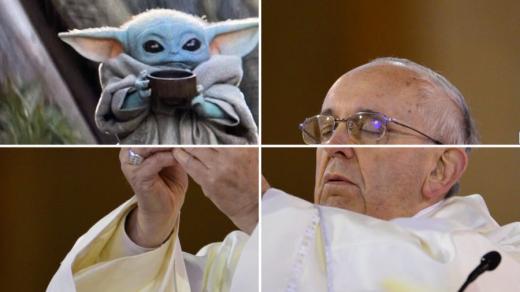 Papež František je hrdinou memů