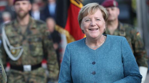 Německá kancléřka Angela Merkelová v kasárnách v severoněmeckém městě Seedorf