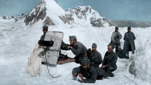 Rakouskouherší vojáci v horách na severu Itálie 1917