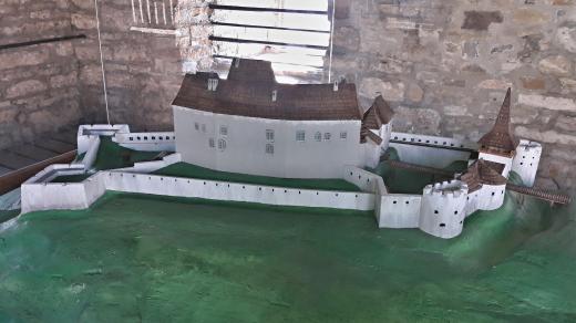Model hukvaldského hradu