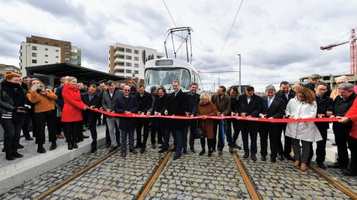Otevření tramvajové trati do Holyně