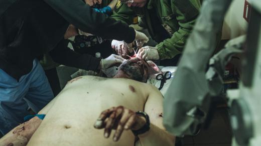 Záporoží, zraněný ukrajinský voják, vojenská nemocnice, invaze