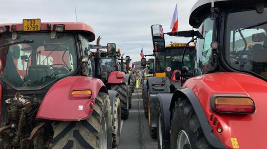 Do protestů se připojily stovky moravskoslezských zemědělců