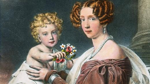 Josef Stieler: Princezna Žofie Bavorská se synem Františkem Josefem (1832)
