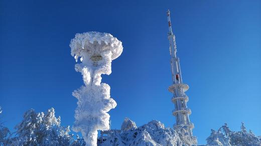 Velká Javořina - vrchol s vysílačem