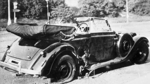 Mercedes Benz po atentátu na Reinharda Heydricha v roce 1942