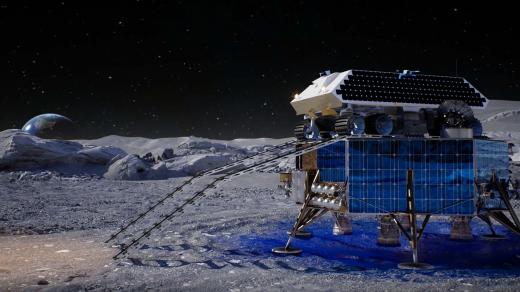 Težební systém na Měsíci podle firmy Masten Space Systems