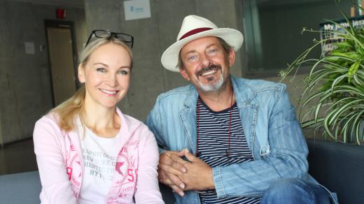 Otakar Brousek ml. s moderátorkou Jitkou Novotnou