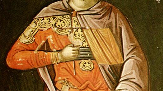 Justin Mučedník namalovaný Theofanem Kréťanem