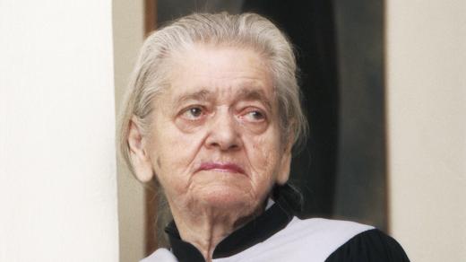 Josefa Slánská,vdova po bývalém generálním tajemníkovi KSČ Rudolfu Slánském (snímek z listopadu 1993)