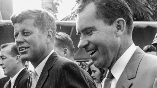 Zleva John Fitzgerald Kennedy a Richard Nixon