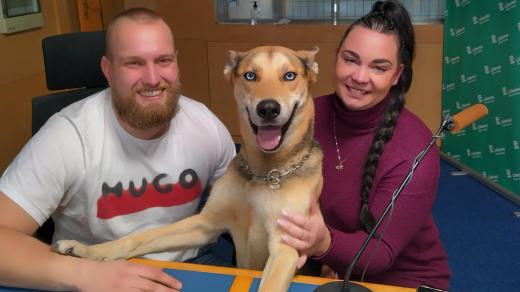 Psovod roku 2023 Filip Dvořák, pes Norman a tisková mluvčí policie Klára Jeníčková