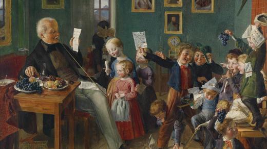 Hodné dívky, špatní hoši – školní třída v Tyrolích (mezi 1835–48)