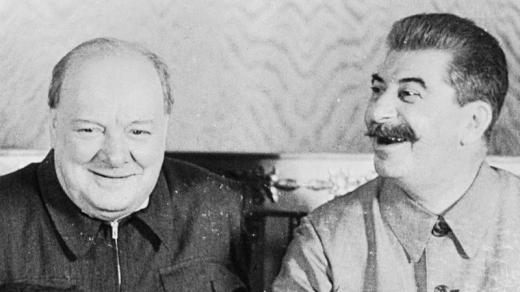 Winston Churchill a Josif Stalin na druhé moskevské konferenci (srpen 1942)