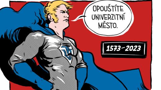 František Palacký jako superhrdina v komiksu