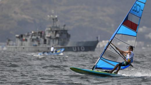 Windsurfer Karel Lavický na olympijských hrách v Riu
