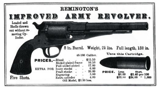 Původním zdrojem obživy rodiny Remingtonových byla výroba zbraní