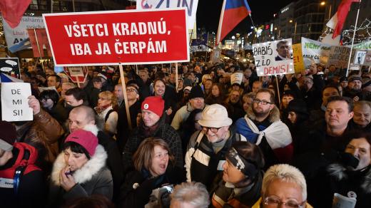 Demonstrace na Václavském náměstí 10. prosince 2019