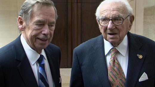 Václav Havel s Nicolasem Wintonem