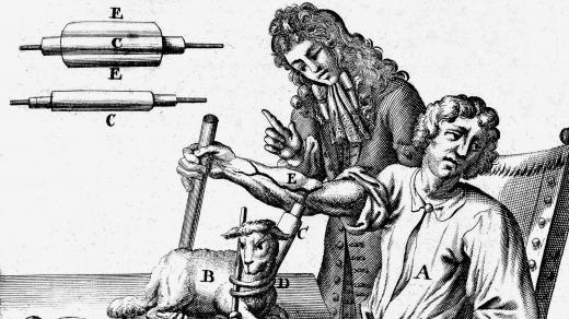 Transfúze krve z beránka do člověka (Anglie 1667)