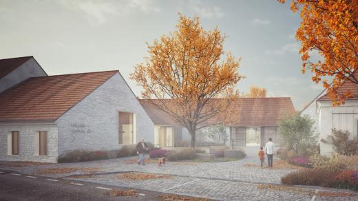 Komařice na Českobudějovicku postaví nový spolkový dům podle návrhu Studia Reaktor