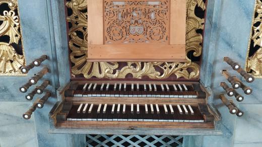 Varhany v Rožmitále, na které hrával Ryba