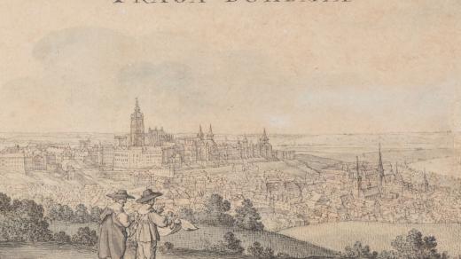 Václav Hollar, pohled na Prahu ze svahu Petřína, 1636