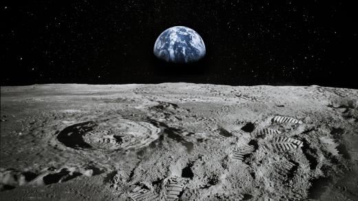 Pohled na Zemi z Měsíce