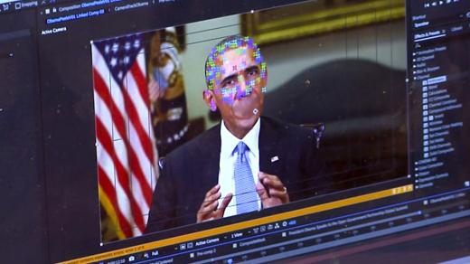 Falešné video bývalého prezidenta USA Baracka Obamy, ukázka facial mappingu