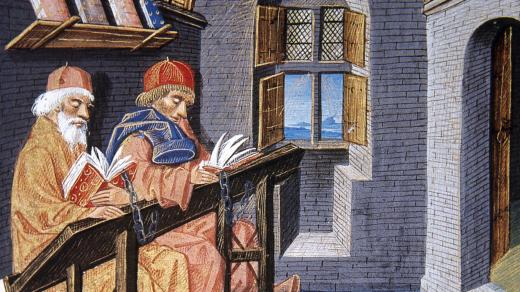 Studenti v knihovně, Jacques Legrand, (1360-1425)
