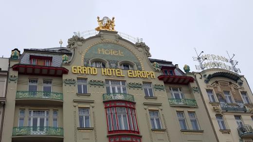 Grandhotel Evropa, bývalý Grandhotel Šroubek, prochází rekonstrukcí