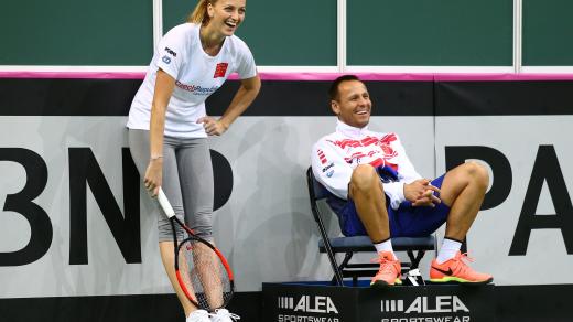 Petra Kvitová s koučem Davidem Vydrou