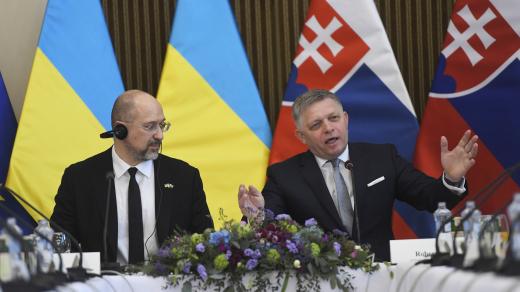 Společné zasedání vlád Ukrajiny a Slovenska v Michalovcích, premiéři Denys Šmyhal a Robert Fico