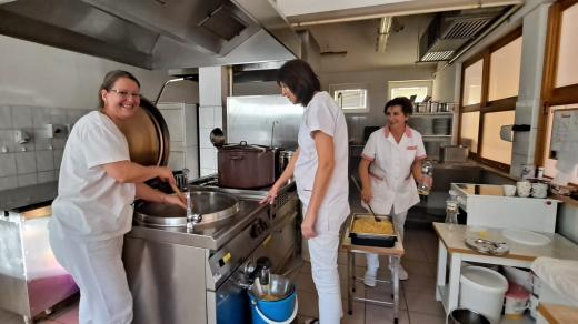 Školní kuchyně ve Dřítni na Českobudějovicku