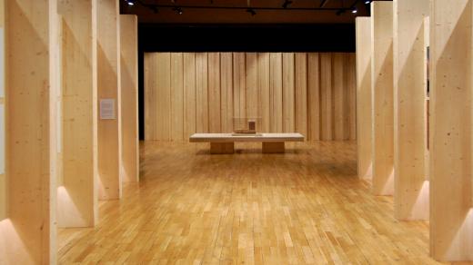 Z expozice výstavy White Arkitekter: A Heart of Wood v Galerii Jaroslava Fragnera
