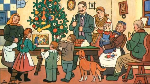 Vánoční pohlednice od Josefa Lady